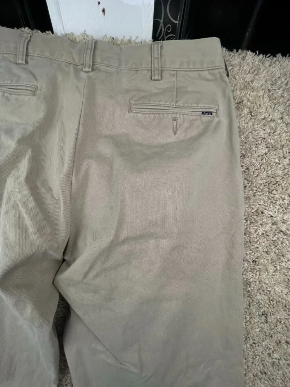 Polo Ralph Lauren 34x34 Khaki Flat Front Classic Fit Chino Pants Church BBQ